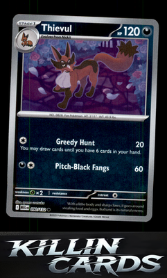 Reverse Holofoil Thievul 090/132 Pokemon Common ME01: Mega Evolution Card NM