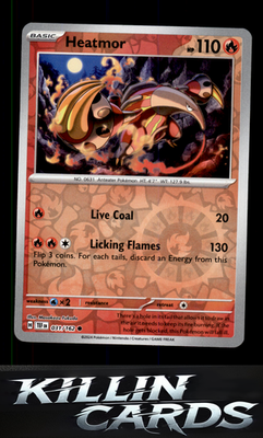 Reverse Holofoil Heatmor 031/162 Pokemon Common SV05: Temporal Forces Card NM
