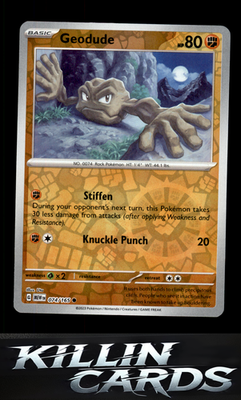 Reverse Holofoil Geodude 074/165 Pokemon Common SV: Scarlet & Violet 151 Card NM