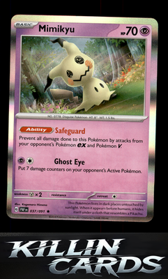 Mimikyu - 037/091 037/091 Pokemon Rare SV: Paldean Fates Card LP