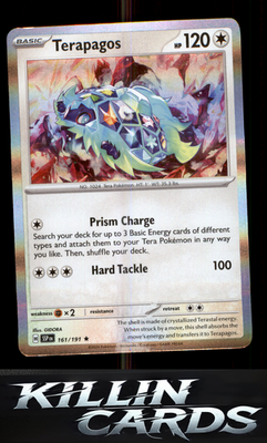 Terapagos 161/191 Pokemon Rare SV08: Surging Sparks Card NM