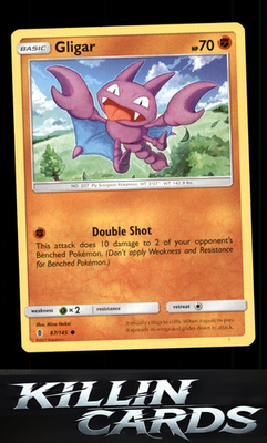 Gligar 67/145 Pokemon Common SM - Guardians Rising Card LP