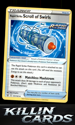 Rapid Strike Scroll of Swirls 131/163 Pokemon Uncommon SWSH05: Battle Styles Car