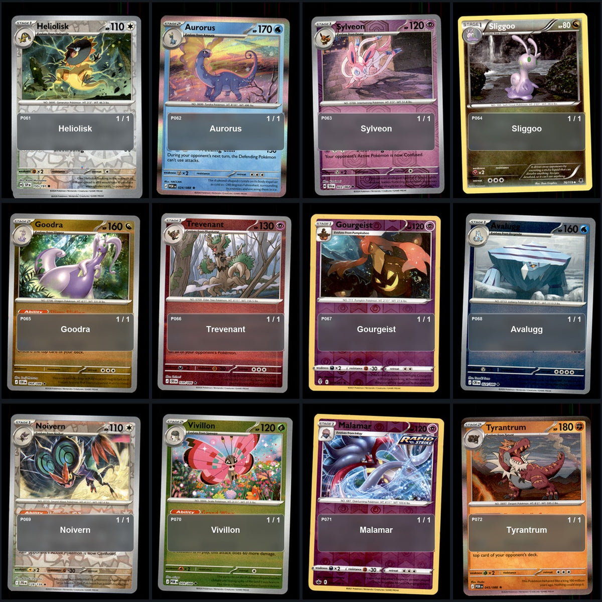 Pokemon TCG Generation 6 Pokemon Pokedex Set 72 Cards Collection