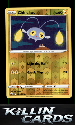 Reverse Holofoil Chinchou 051/195 Pokemon Common SWSH12: Silver Tempest Card NM