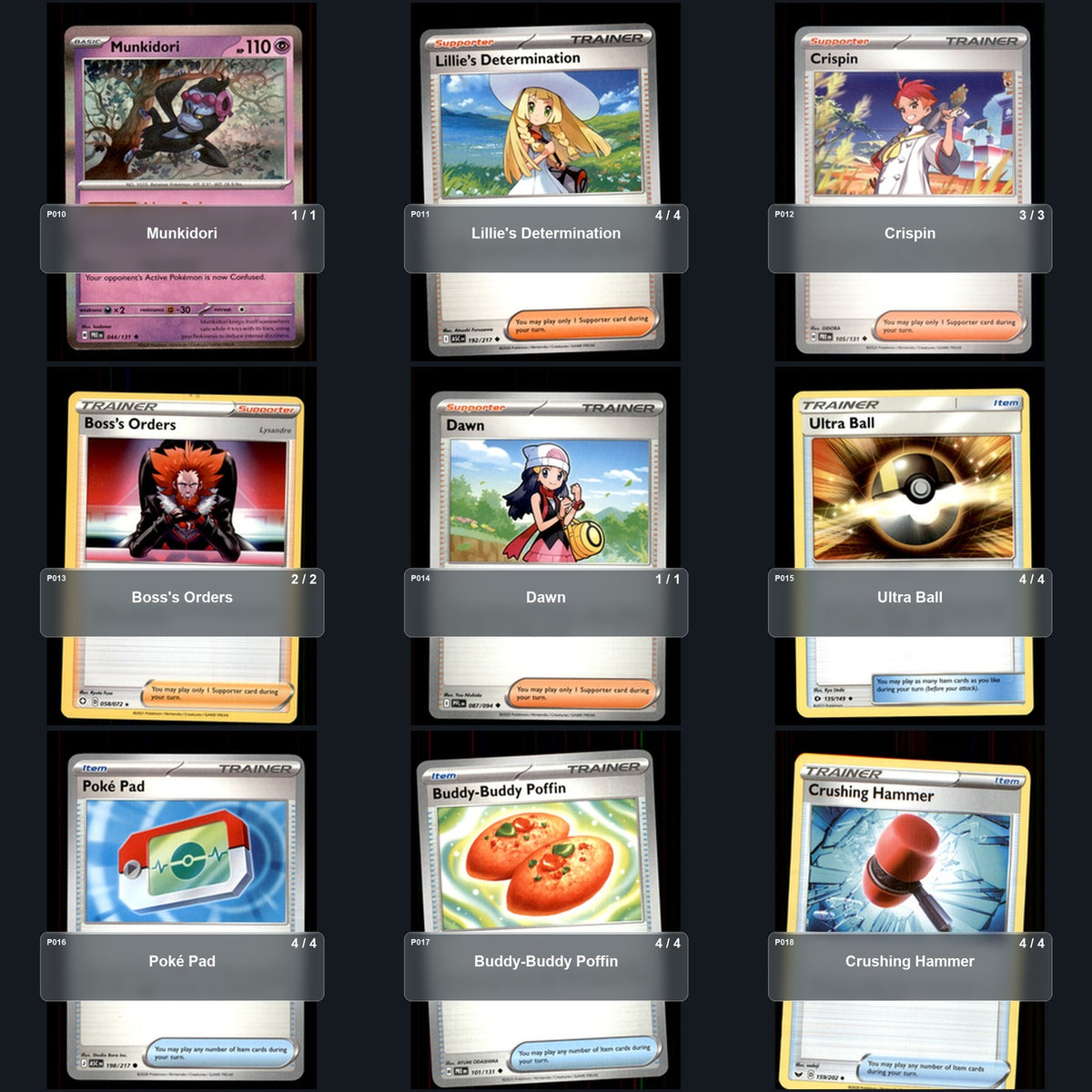 Partial Pokemon TCG NAIC 2026, New Orleans Dragapult Dusknoir Decklist 58 Cards Deck