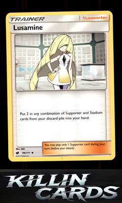Lusamine 96/111 Pokemon Uncommon SM - Crimson Invasion Card NM