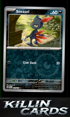 Reverse Holofoil Sneasel 061/131 Pokemon Common SV: Prismatic Evolutions Card NM