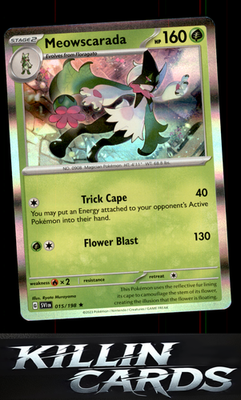 Meowscarada - 015/198 015/198 Pokemon Rare SV01: Scarlet & Violet Base Set Card
