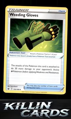 Weeding Gloves 155/198 Pokemon Uncommon SWSH06: Chilling Reign Card NM