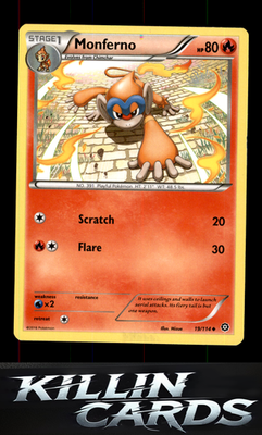 Monferno 19/114 Pokemon Uncommon XY - Steam Siege Card NM