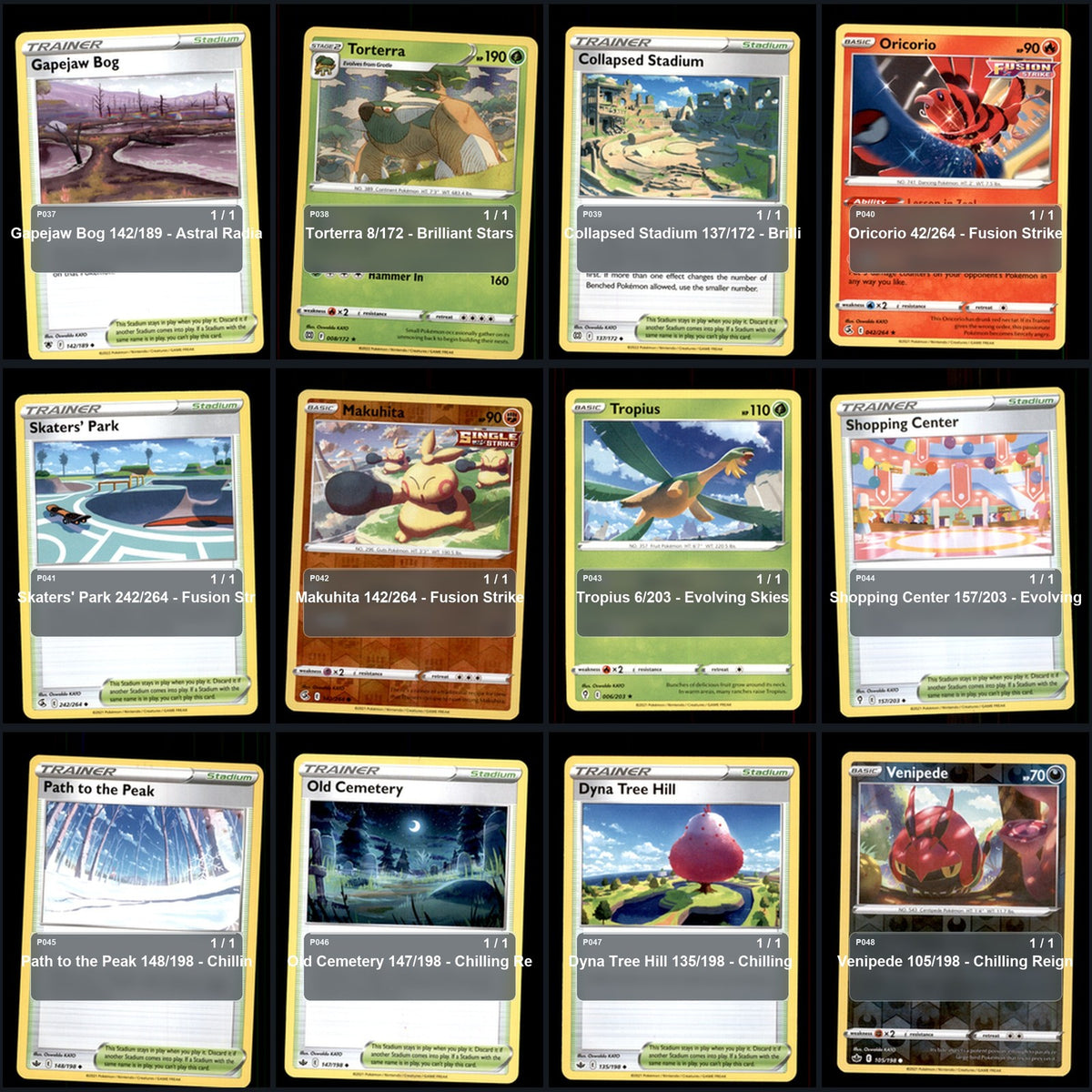 Pokemon TCG Oswaldo KATO Artist Collection 48 Cards Lot