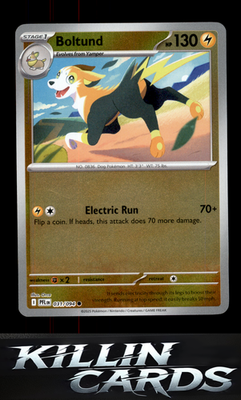 Reverse Holofoil Boltund 031/094 Pokemon Common ME02: Phantasmal Flames Card NM