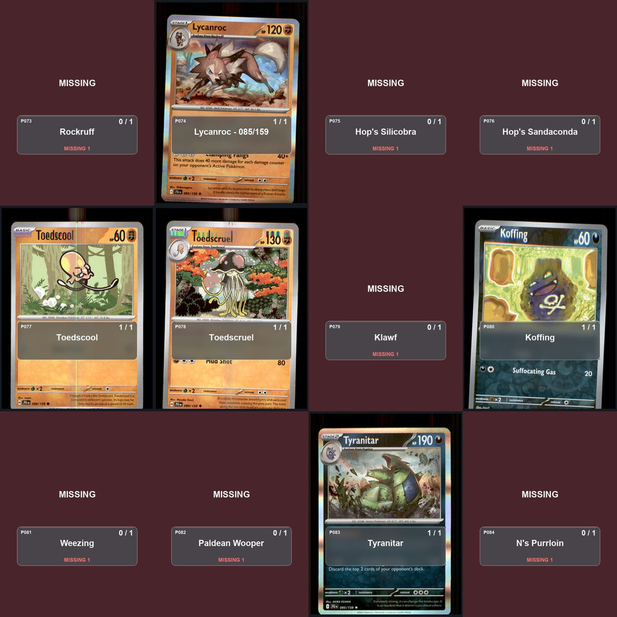 Pokemon TCG SV09: Journey Together C/UC/R Standard Set 77 Cards