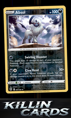 Reverse Holofoil Absol 097/189 Pokemon Holo Rare SWSH10: Astral Radiance Card NM
