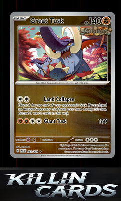 Reverse Holofoil Great Tusk 055/131 Pokemon Uncommon SV: Prismatic Evolutions Ca
