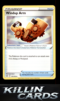 Windup Arm 170/196 Pokemon Uncommon SWSH11: Lost Origin Card NM
