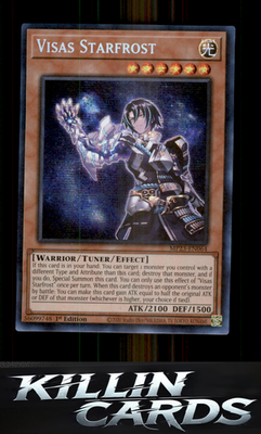 1st Edition Visas Starfrost MP23-EN064 YuGiOh Prismatic Secret Rare 25th Anniver