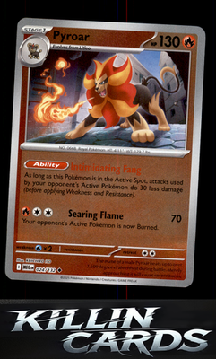 Reverse Holofoil Pyroar 024/132 Pokemon Uncommon ME01: Mega Evolution Card NM