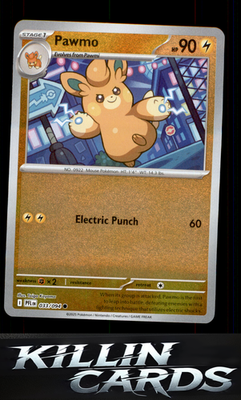 Reverse Holofoil Pawmo 033/094 Pokemon Common ME02: Phantasmal Flames Card NM