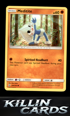 Meditite 109/236 Pokemon Common SM - Unified Minds Card NM