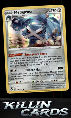 Metagross 119/195 Pokemon Holo Rare SWSH12: Silver Tempest Card NM