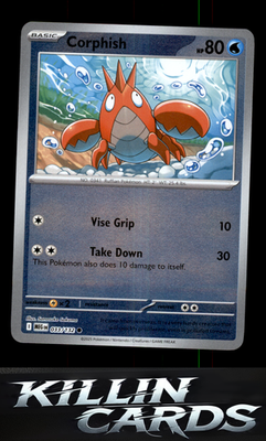 Reverse Holofoil Corphish 033/132 Pokemon Common ME01: Mega Evolution Card NM