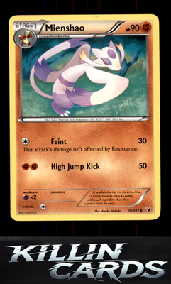 Mienshao 70/101 Pokemon Uncommon Noble Victories Card LP