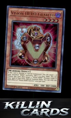 1st Edition Vision HERO Gravito GFP2-EN061 YuGiOh Ultra Rare Ghosts From the Pas