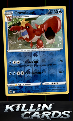 Reverse Holofoil Crawdaunt 039/163 Pokemon Uncommon SWSH05: Battle Styles Card N