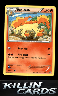 Rapidash 17/114 Pokemon Uncommon XY - Steam Siege Card NM