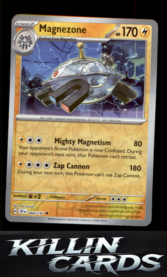 Reverse Holofoil Magnezone 060/191 Pokemon Uncommon SV08: Surging Sparks Card NM