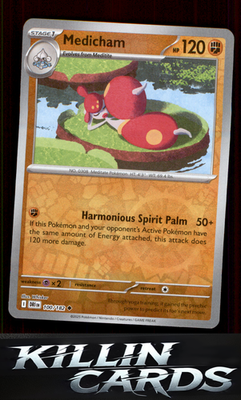 Reverse Holofoil Medicham 100/182 Pokemon Uncommon SV10: Destined Rivals Card NM