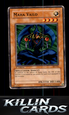 1st Edition Maha Vailo SDJ-016 YuGiOh Common Starter Deck: Joey Card NM