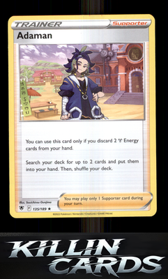 Adaman 135/189 Pokemon Holo Rare SWSH10: Astral Radiance Card NM