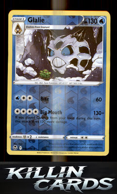 Reverse Holofoil Glalie 042/195 Pokemon Uncommon SWSH12: Silver Tempest Card NM