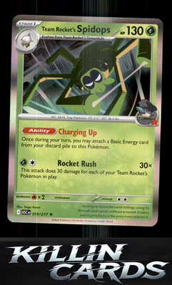 Team Rocket's Spidops 019/217 Pokemon Rare ME: Ascended Heroes Card NM