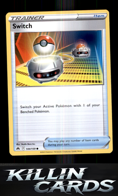 Switch 144/159 Pokemon Common SWSH: Crown Zenith Card NM