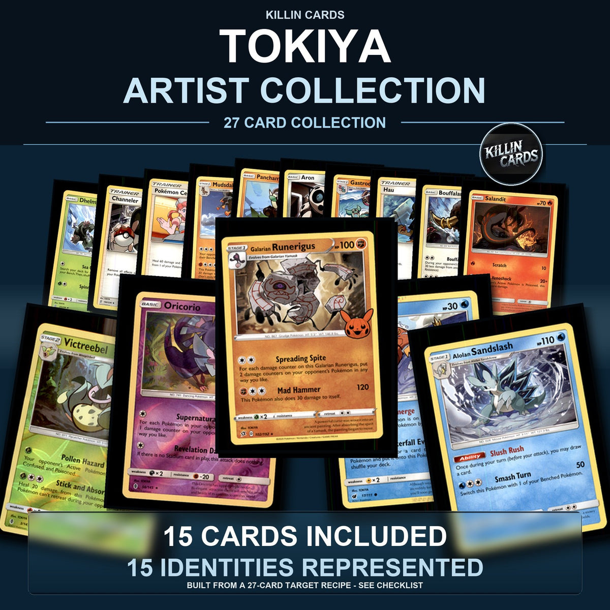 Pokemon TCG TOKIYA Artist Collection 15 Cards Lot