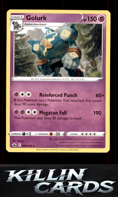 Golurk 066/198 Pokemon Rare SWSH06: Chilling Reign Card NM