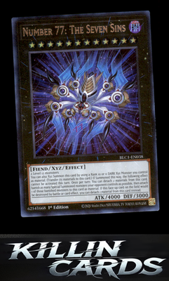1st Edition Number 77: The Seven Sins (Silver) BLC1-EN038 YuGiOh Ultra Rare Batt