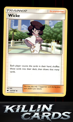 Wicke 127/147 Pokemon Uncommon SM - Burning Shadows Card LP