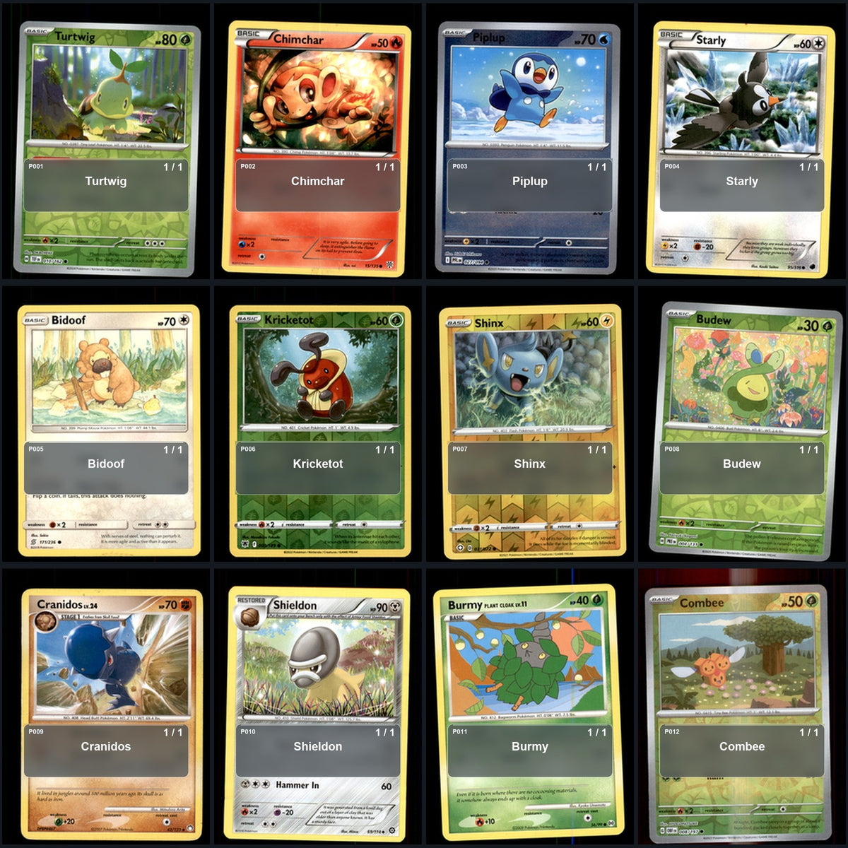 Pokemon TCG Generation 4 Sinnoh Pokemon Pokedex Set 105 Cards Collection