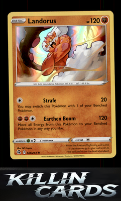 Landorus 148/264 Pokemon Holo Rare SWSH08: Fusion Strike Card NM