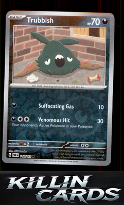 Reverse Holofoil Trubbish 116/182 Pokemon Common SV04: Paradox Rift Card NM