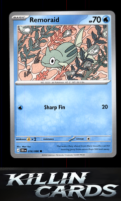 Remoraid 016/086 Pokemon Common ME04: Chaos Rising Card NM