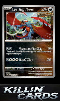 Reverse Holofoil Roaring Moon 065/131 Pokemon Rare SV: Prismatic Evolutions Card