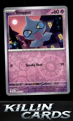 Reverse Holofoil Shuppet 059/159 Pokemon Common SV09: Journey Together Card NM