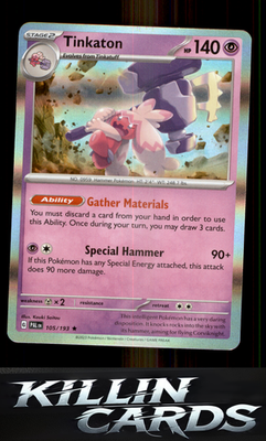 Tinkaton 105/193 Pokemon Rare SV02: Paldea Evolved Card NM