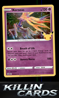 Xerneas 012/025 Pokemon Holo Rare Celebrations Card NM